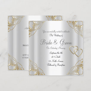 Popular and Elegant Silver Wedding Invitation