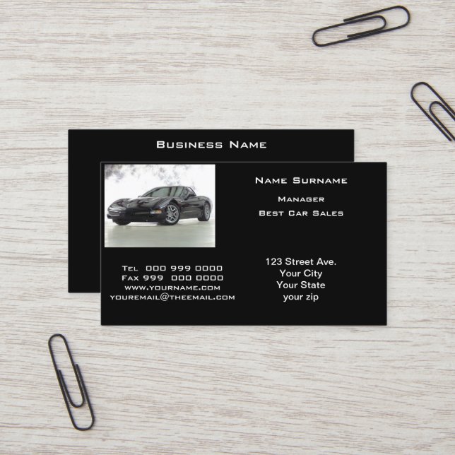 Popular Automotive Sales Business Card (Front/Back In Situ)