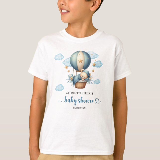 Popular bear theme Boy Baby Shower guest of honour T-Shirt (Front)