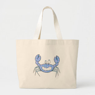 Popular Blue Crabby Crab Unique Cute Gift Present Large Tote Bag