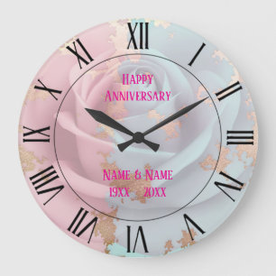 Popular Blush Pink Mint Gold Luxury Collection Large Clock
