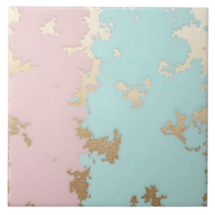 Popular Blush Pink Mint Gold Luxury Collection Tile
