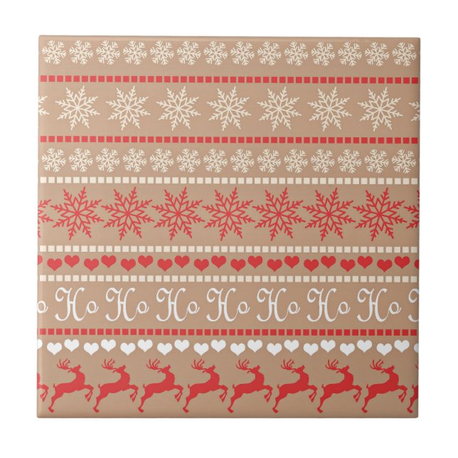 Popular Christmas Holiday pattern Tile (Front)