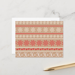 Popular Christmas Pattern Holiday Postcard