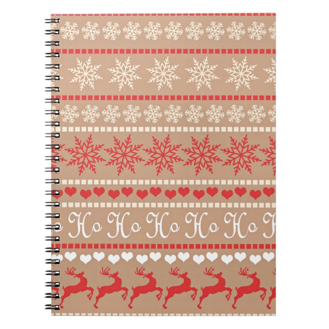 Popular Christmas Pattern Notebook (Front)