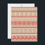 Popular Christmas Pattern Postcard<br><div class="desc">Popular Christmas Pattern with snowflakes and Reindeer. Ho,  ho,  ho!</div>