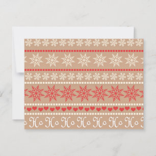 Popular Christmas Pattern Postcard