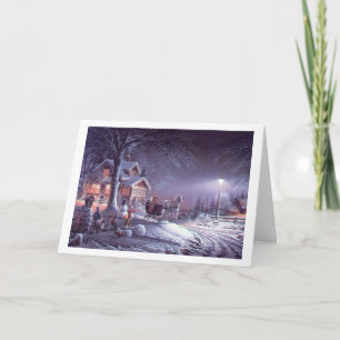 Popular  classic, vintage Christmas picture Holiday Card