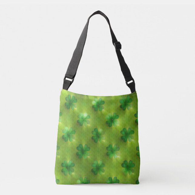 Popular Clover 4 Lists Green Collection Crossbody Bag (Front)