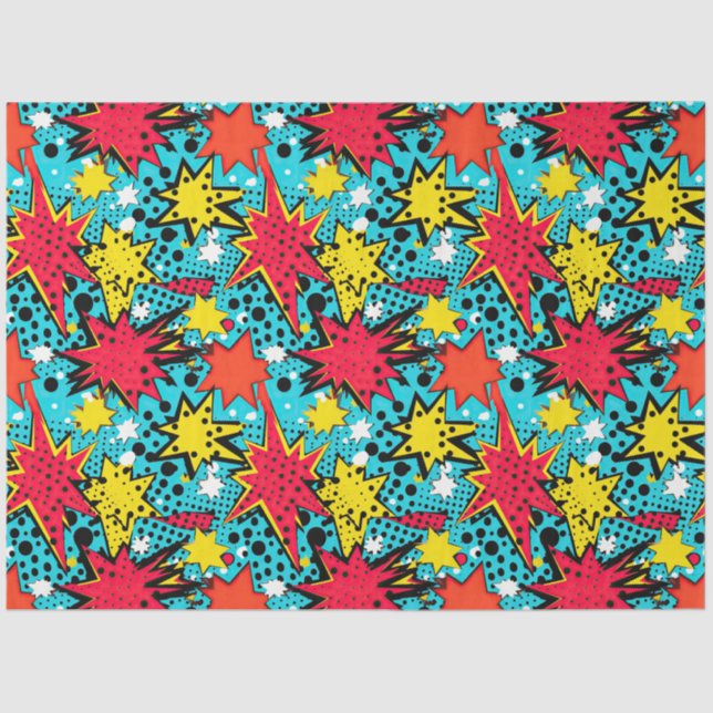 Popular Colourful Comic Style Tissue Paper (Front)
