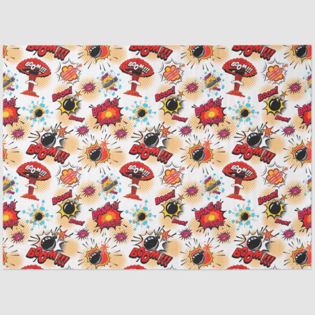 Popular Colourful Comic Style Tissue Paper (Front)