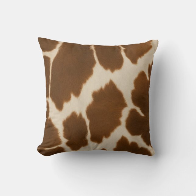 Popular Cow Faux Leather Elegant Collection Cushion (Front)