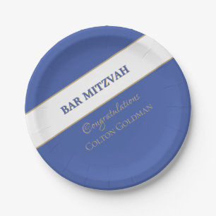Popular! Custom Bar Mitzvah paper plates