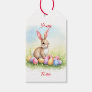 Popular Cute Easter Bunny And Eggs Collection Gift Tags