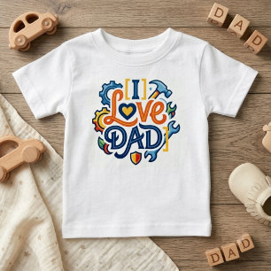 Popular Daddy Baby Clothes Gift   I Love Dad T-Shirt
