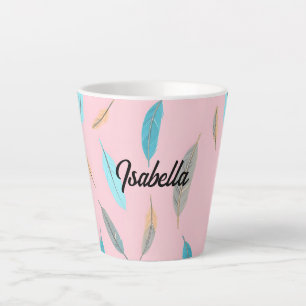 Popular Feathers Luxury Boho Collection Latte Mug