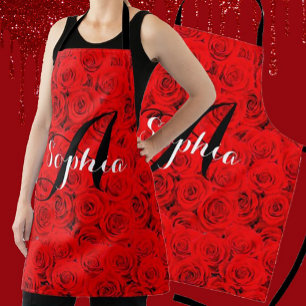 Popular Girl Names Surprise Gift Pink Roses Apron