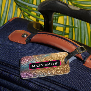 Popular Glitter Opal Holographic Collection Luggage Tag