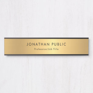 Popular Gold Look Glamourous Modern Template Door Sign