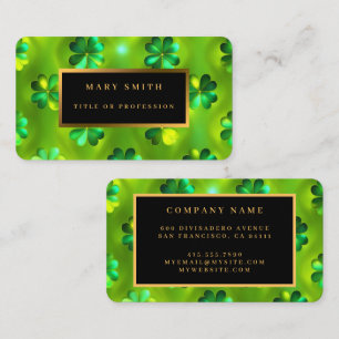 Popular Green Clover 4 Lists Collection Business Card