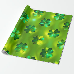 Popular Green Clover 4 Lists Collection Wrapping Paper