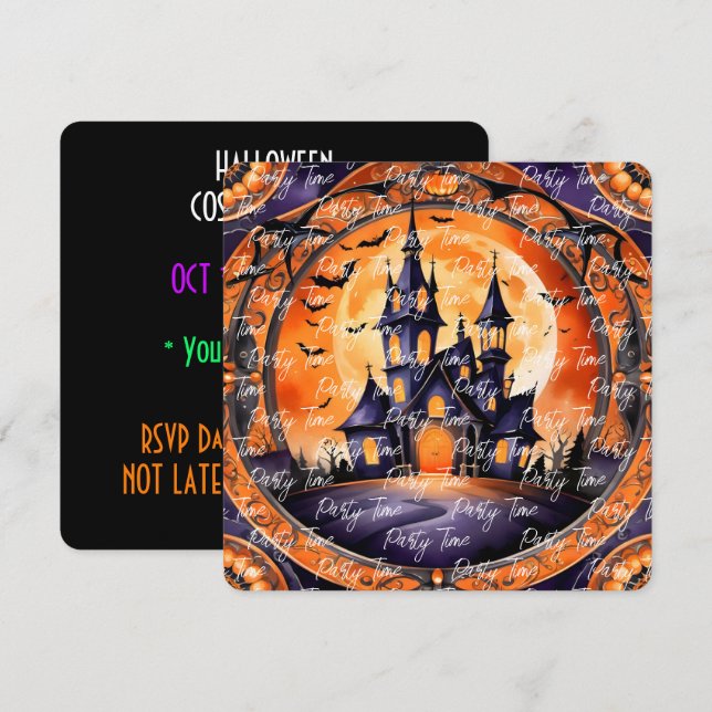 Popular Halloween Pumpkin Autumn Collection Invitation (Front/Back)