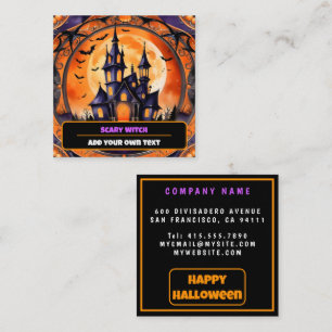 Popular Halloween Pumpkin Autumn Collection Square Business Card