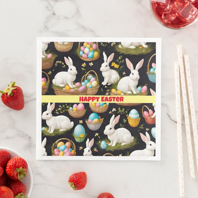 Popular Happy Easter Collection Napkin (Insitu)