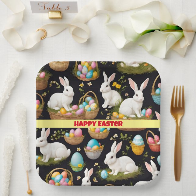 Popular Happy Easter Collection Paper Plate (Wedding)