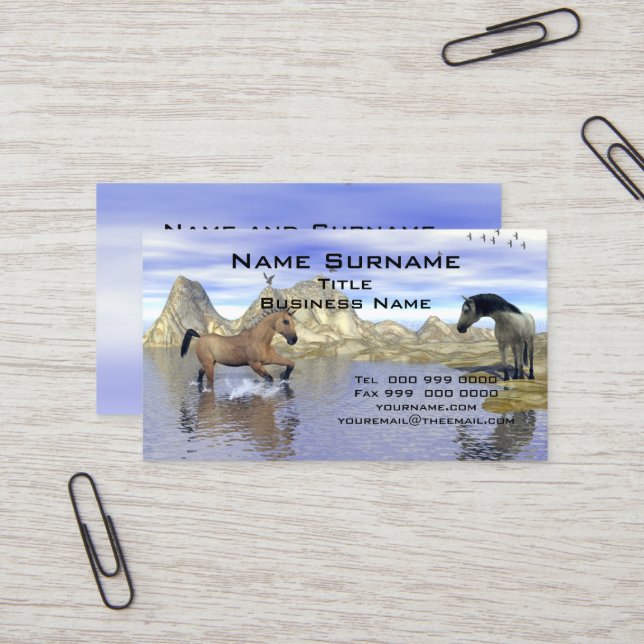 Popular Horses Business Card (Front/Back In Situ)