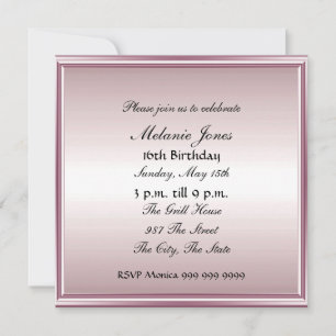 Popular Invitation Sweet sixteen 16