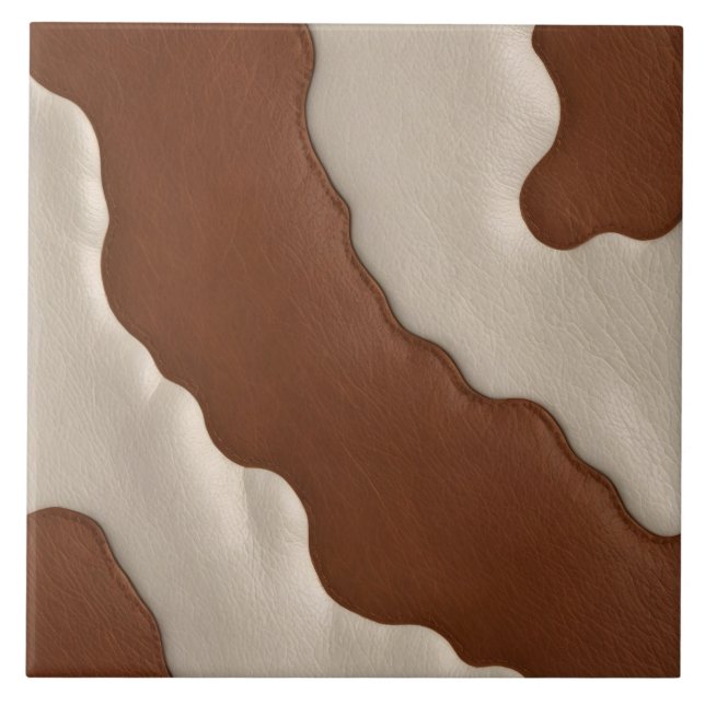 Popular Luxury Elegant Faux Cow Leather Collection Tile (Front)