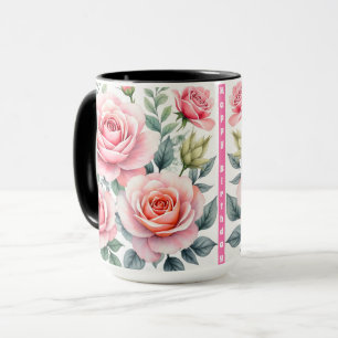 Popular Luxury Pink Roses Beautiful Collection Mug