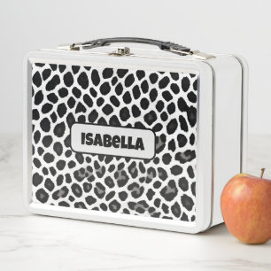 Popular Luxury White Leopard Elegant Collection Metal Lunch Box