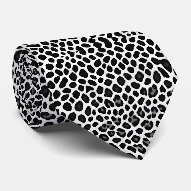 Popular Luxury White Leopard Elegant Collection Tie (Rolled)