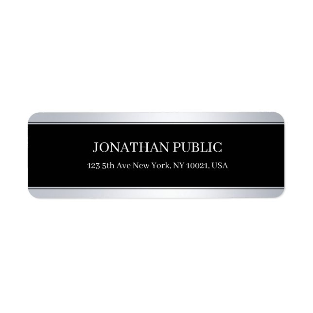Popular Modern Black Silver Elegant Template Chic (Front)