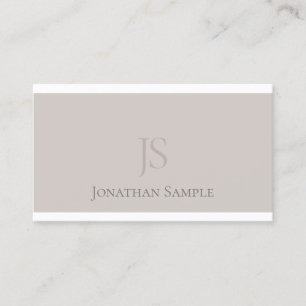 Popular Monogrammed Sleek Graphic Design Modern Business Card