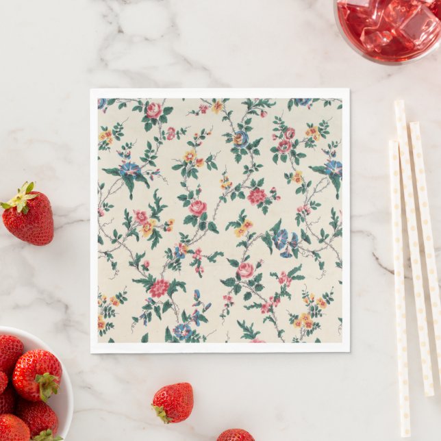 Popular multicolored flower pattern napkin (Insitu)