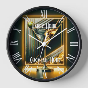 Popular Party Time Neon Personalised Clock