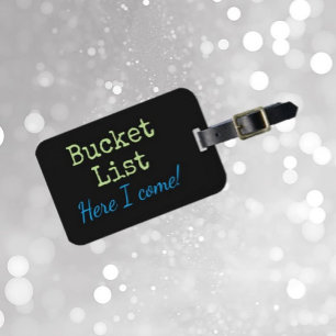 Popular pick! Custom Bucket List luggage tag