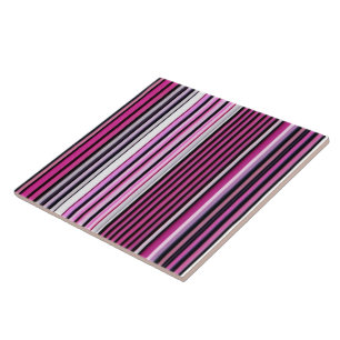 Popular Pink Stripes Collection Tile