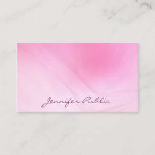 Popular Pink Template Handwritten Text Modern Business Card