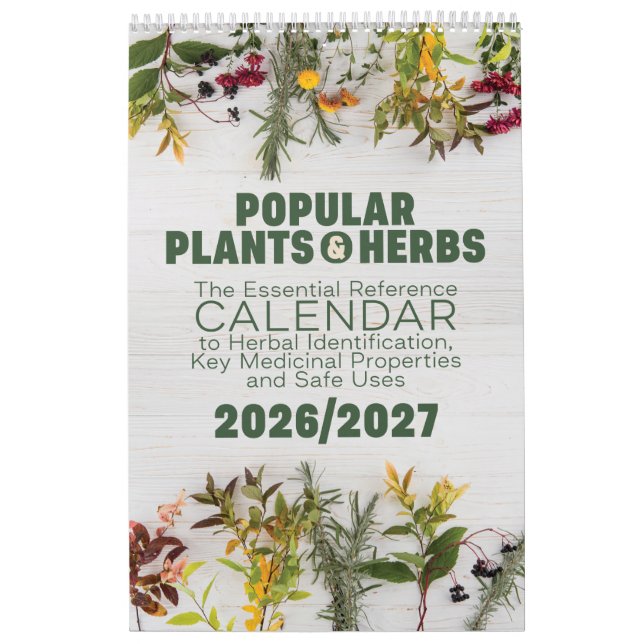 Popular Plants & Herbs - Calendar 2026/2027 (Cover)