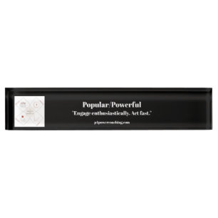 Popular/Powerful Black Acrylic Desk Plaque Nameplate