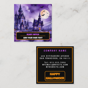 Popular Pumpkin Halloween Autumn Collection Square Business Card