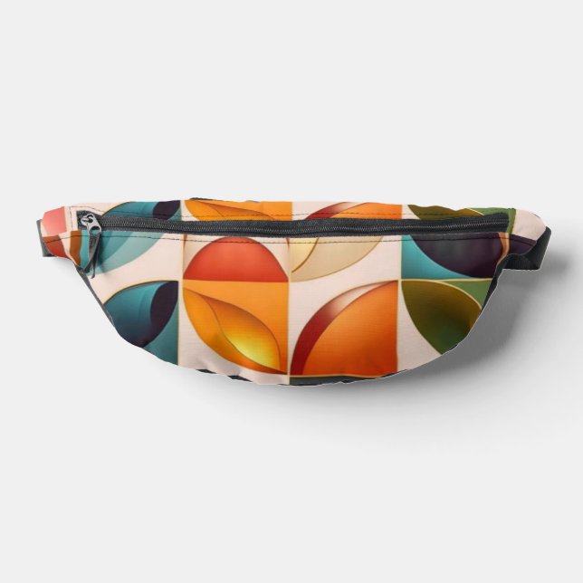 Popular Retro Abstract Squares Collection Bum Bags (Lay Down)