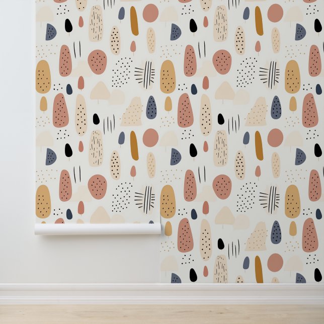Popular Retro Boho Abstract Collection Wallpaper (Application)