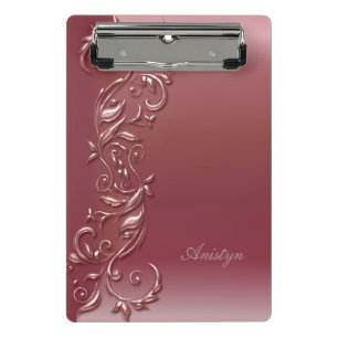 Popular Rose Gold Ornate Design Mini Clipboard