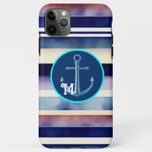 Popular Summer Navy Blue Boat Stripes Collection Case-Mate iPhone Case