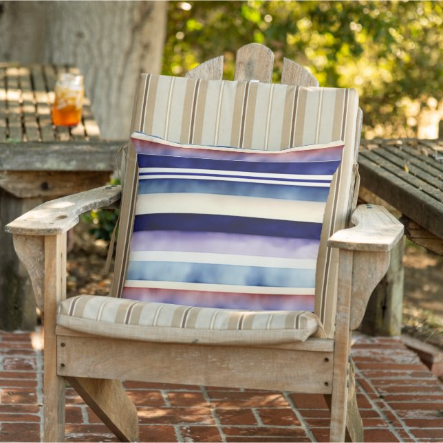 Popular Summer Navy Blue Boat Stripes Collection Cushion (Chair)